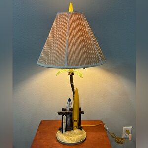 VINTAGE & RARE Surfboard lamp - Tiki/Hawaiian STYLE LAMP